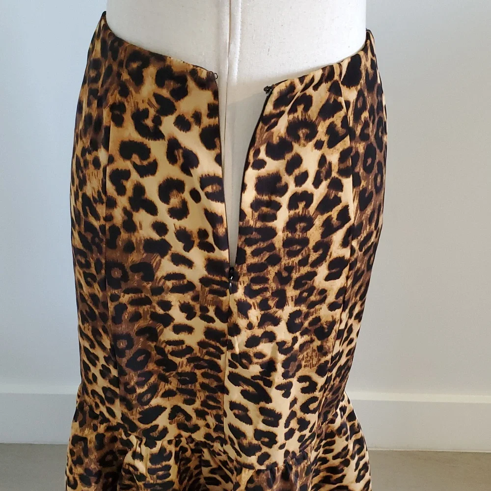 MABLE  brand women’s Leopard Print Fish tail Skirt Size M like new - Picture 3 of 9